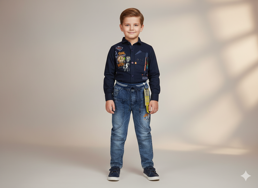Neyva Official Kids Collection | Boys Stylish 2-Piece Suit – Premium Fabric with Modern Design