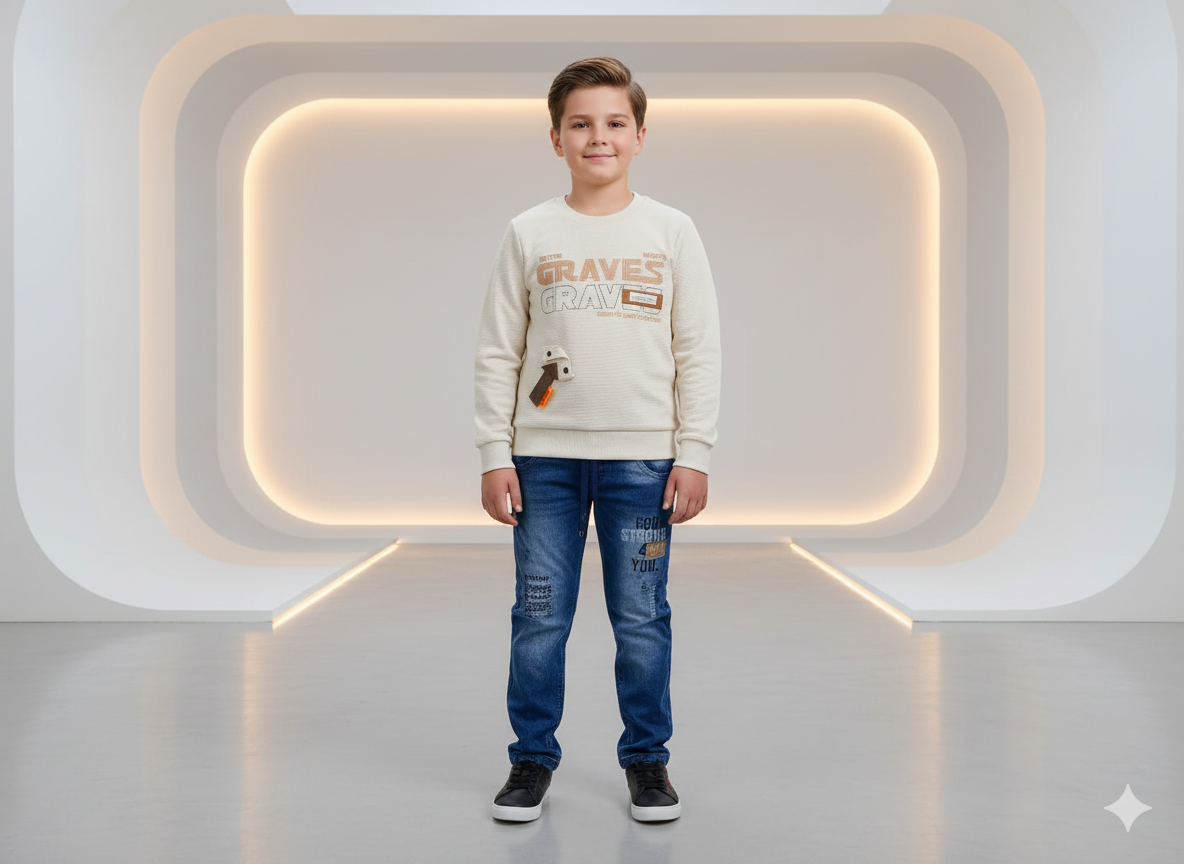 Neyva Official Kids Collection | Boys Stylish 2-Piece Suit – Premium Fabric with Modern Design