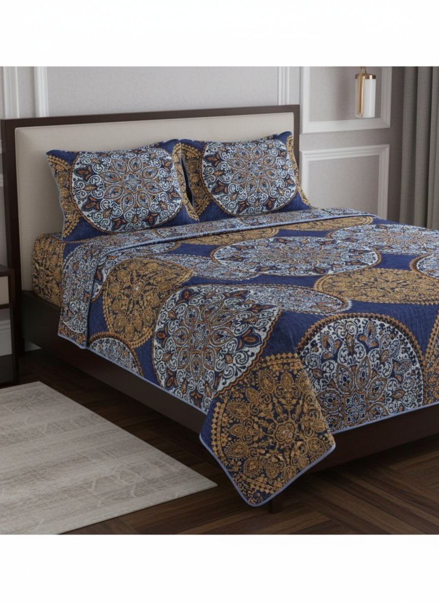 Premium Floral Double Bedsheet Set | Neyva Official | Comfortable 3-Piece