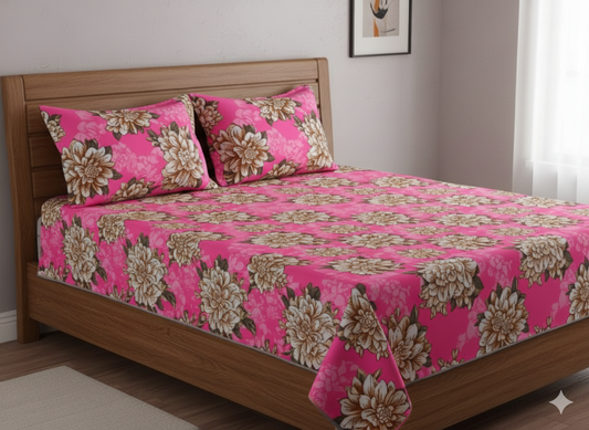 Premium Floral Double Bedsheet Set | Neyva Official | Comfortable 3-Piece