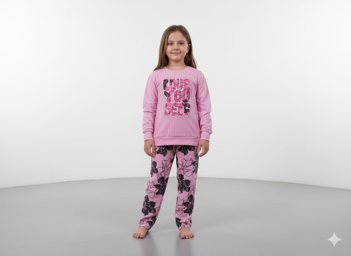 Neyva Official Kids Collection | Girls 2-Piece Suit – Soft Cotton Top & Trouser Set