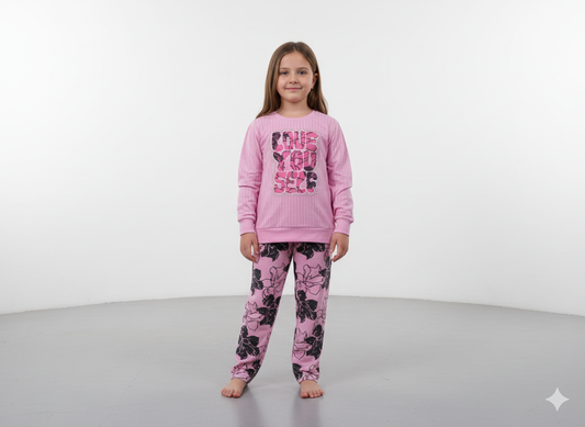 Neyva Official Kids Collection | Girls 2-Piece Suit – Soft Cotton Top & Trouser Set