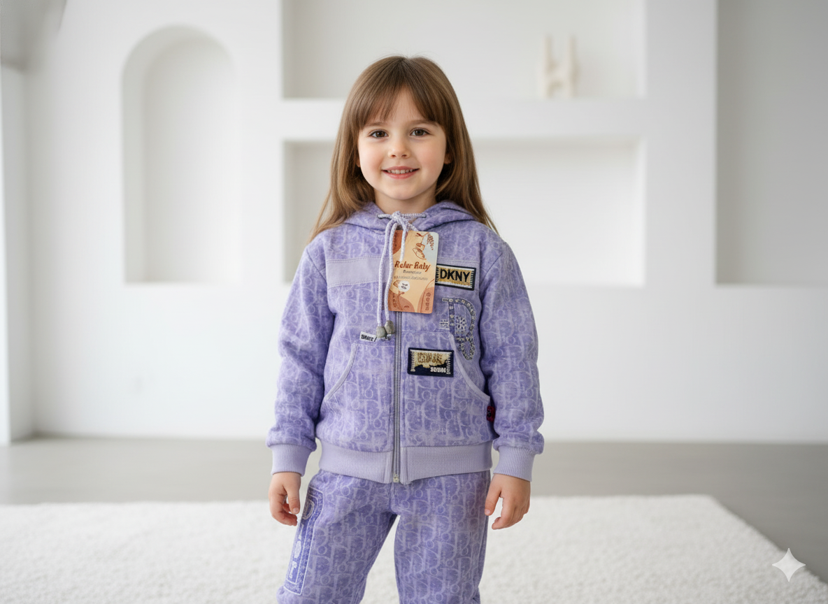 Neyva Official Kids Collection | Girls 2-Piece Suit – Soft Cotton Top & Trouser Set