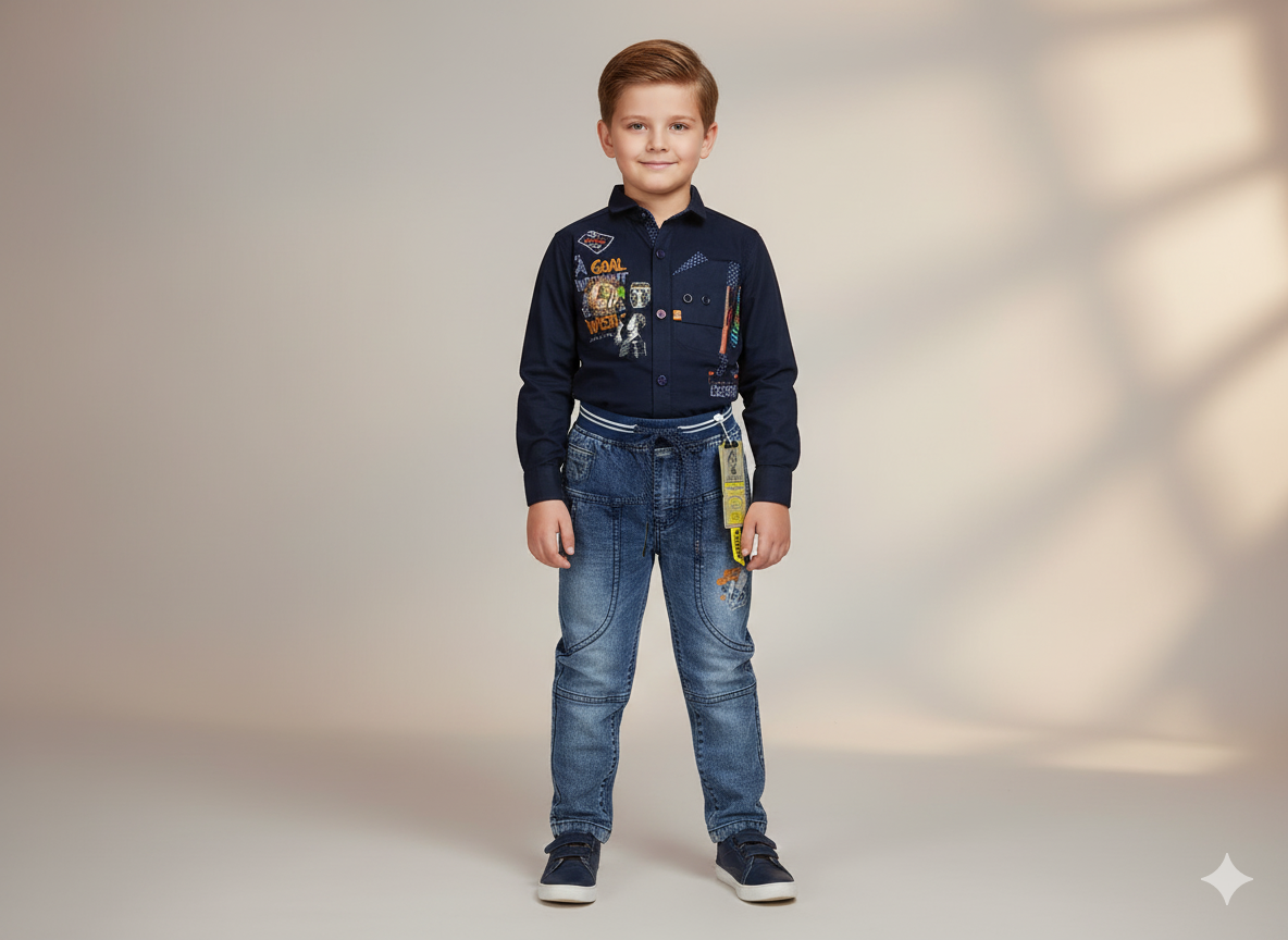 Neyva Official Kids Collection | Boys Stylish 2-Piece Suit – Premium Fabric with Modern Design