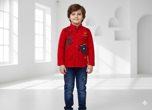 Neyva Official Kids Collection | Boys Stylish 2-Piece Suit – Premium Fabric with Modern Design