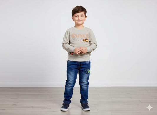 Neyva Official Kids Collection | Boys Stylish 2-Piece Suit – Premium Fabric with Modern Design