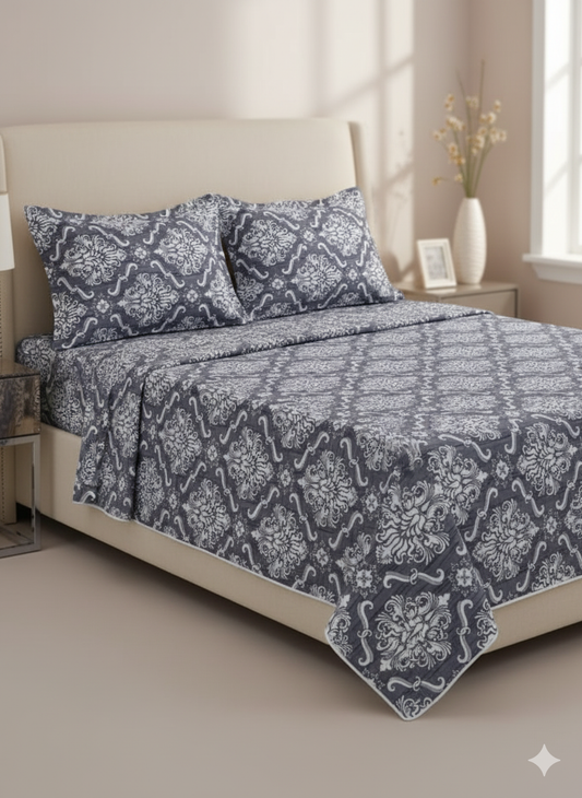 Premium Floral Double Bedsheet Set | Neyva Official | Comfortable 3-Piece