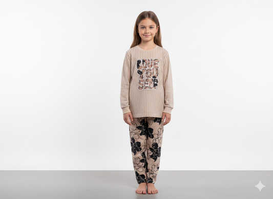 Neyva Official Kids Collection | Girls 2-Piece Suit – Soft Cotton Top & Trouser Set