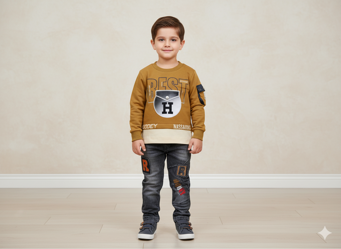 Neyva Official Kids Collection | Boys Stylish 2-Piece Suit – Premium Fabric with Modern Design