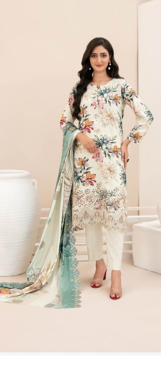 Misbah Volume by Tawakal Fabrics | Neyva Official |   Embroidered Staple Digital Print Collection 3 Piece Suit