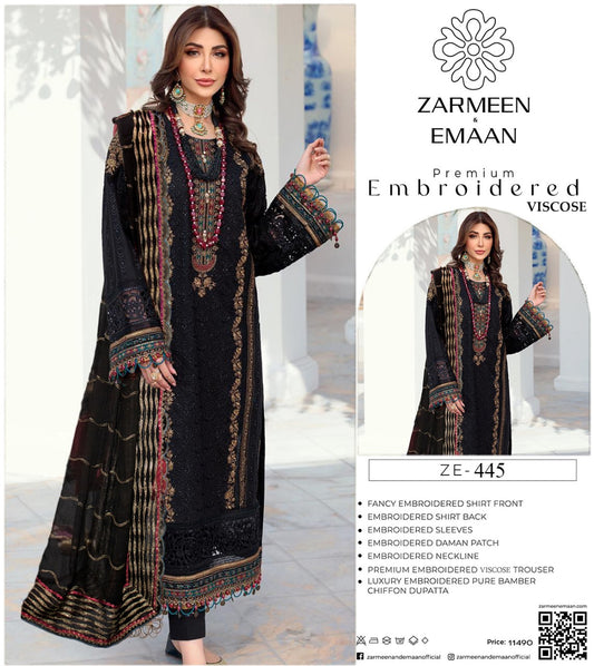 Zarmeen Eman Volume | Neyva Official | Premium Embroidered Viscose 3-Piece Suit