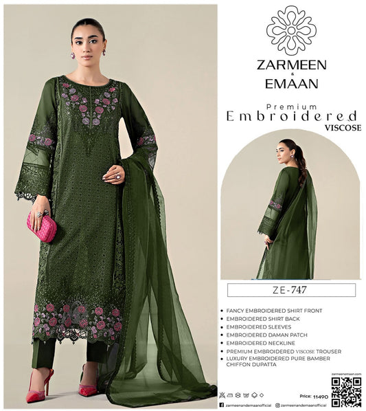 Zarmeen Eman Volume | Neyva Official | Premium Embroidered Viscose 3-Piece Suit