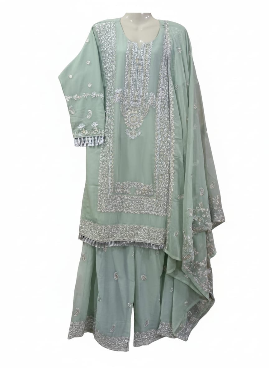 ✨ Traditional Gharara by Neyva Collection – Timeless Grace & Festive Charm ✨